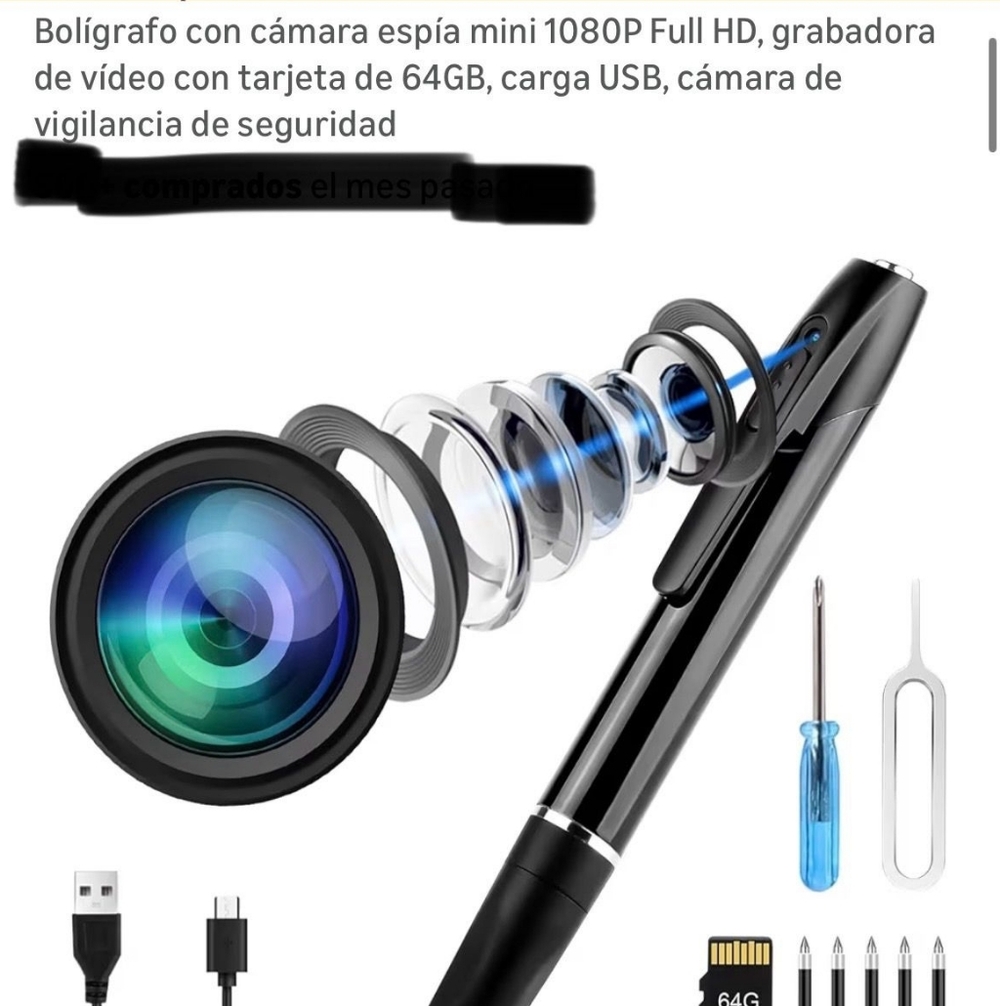 Simulated Camera Pen - Black